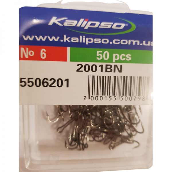 Двійник Kalipso Globe № 6 (50 шт/уп) гачки рибальські