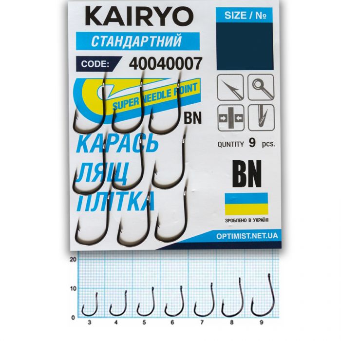 Гачок Optimist Keiryu ring BN № 3 (самопідсекаючий)
