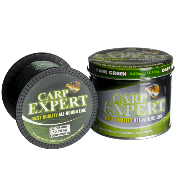 Волосінь коропова Carp Expert 0.30 mm DARK GREEN 1000+200 м