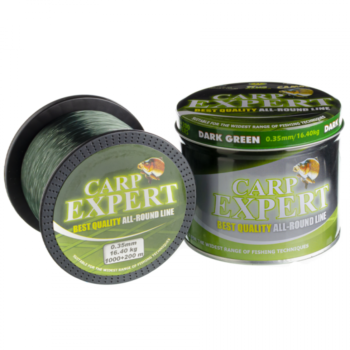 Волосінь коропова Carp Expert 0.35 mm DARK GREEN 1000+200 м
